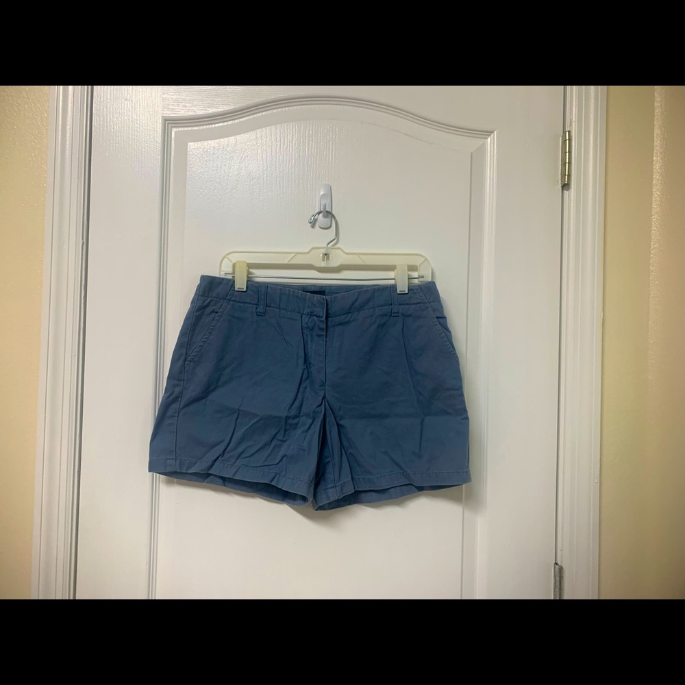 J Crew dusty blue shorts. Size 8